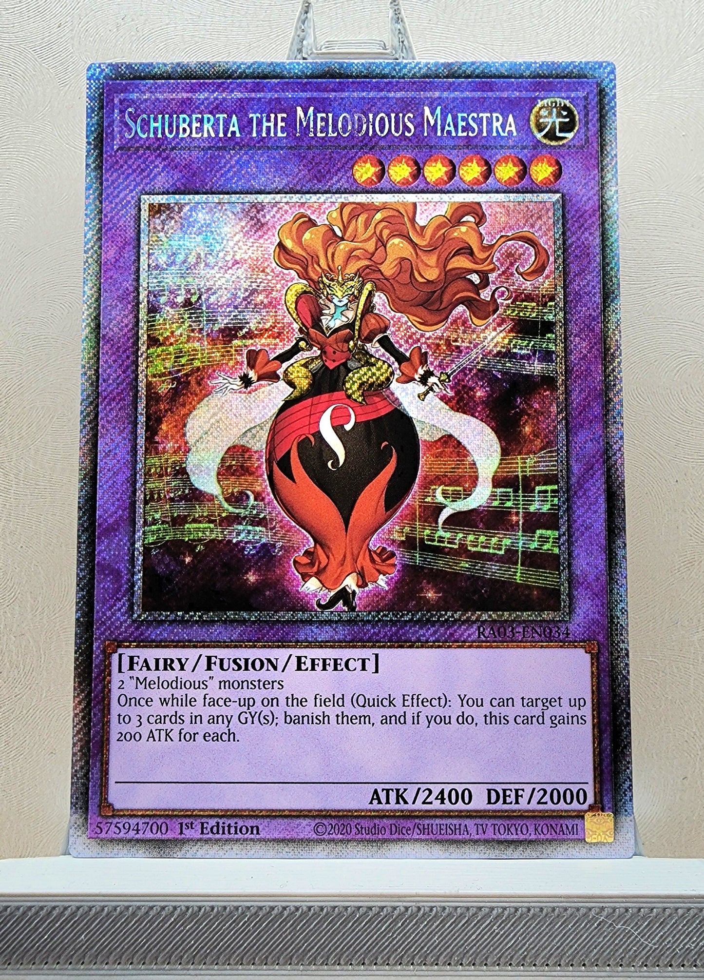 Yugioh! 1x Schuberta the Melodious Maestra (RA03 - Platinum Secret Rare) 1st Edition