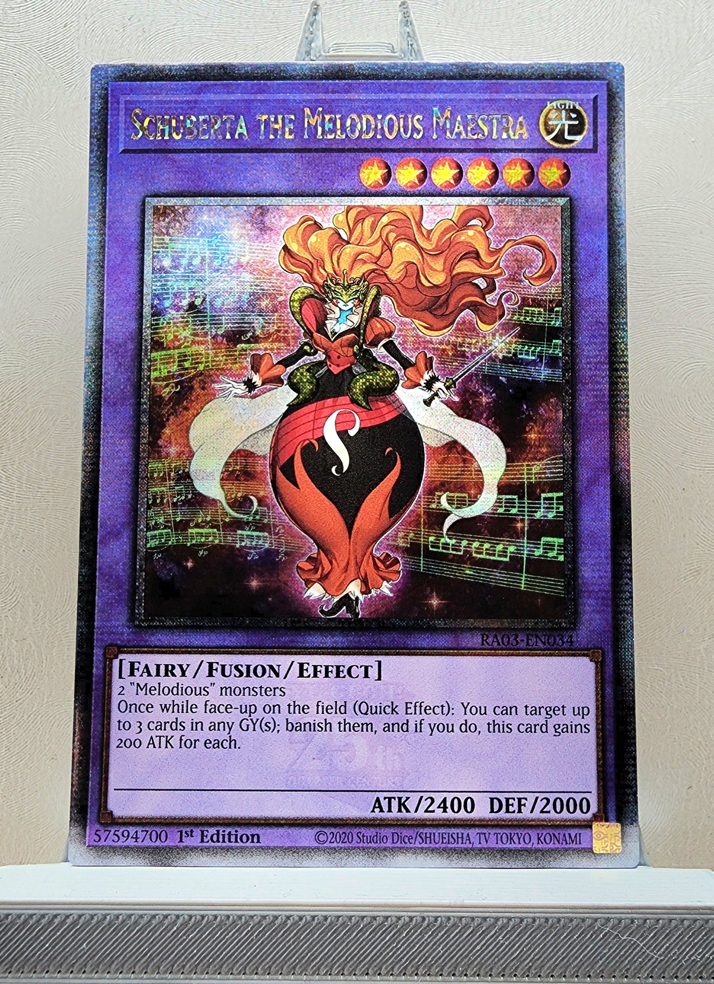 Yugioh! 1x Schuberta the Melodious Maestra (RA03 - Quarter Century Secret Rare) 1st Edition