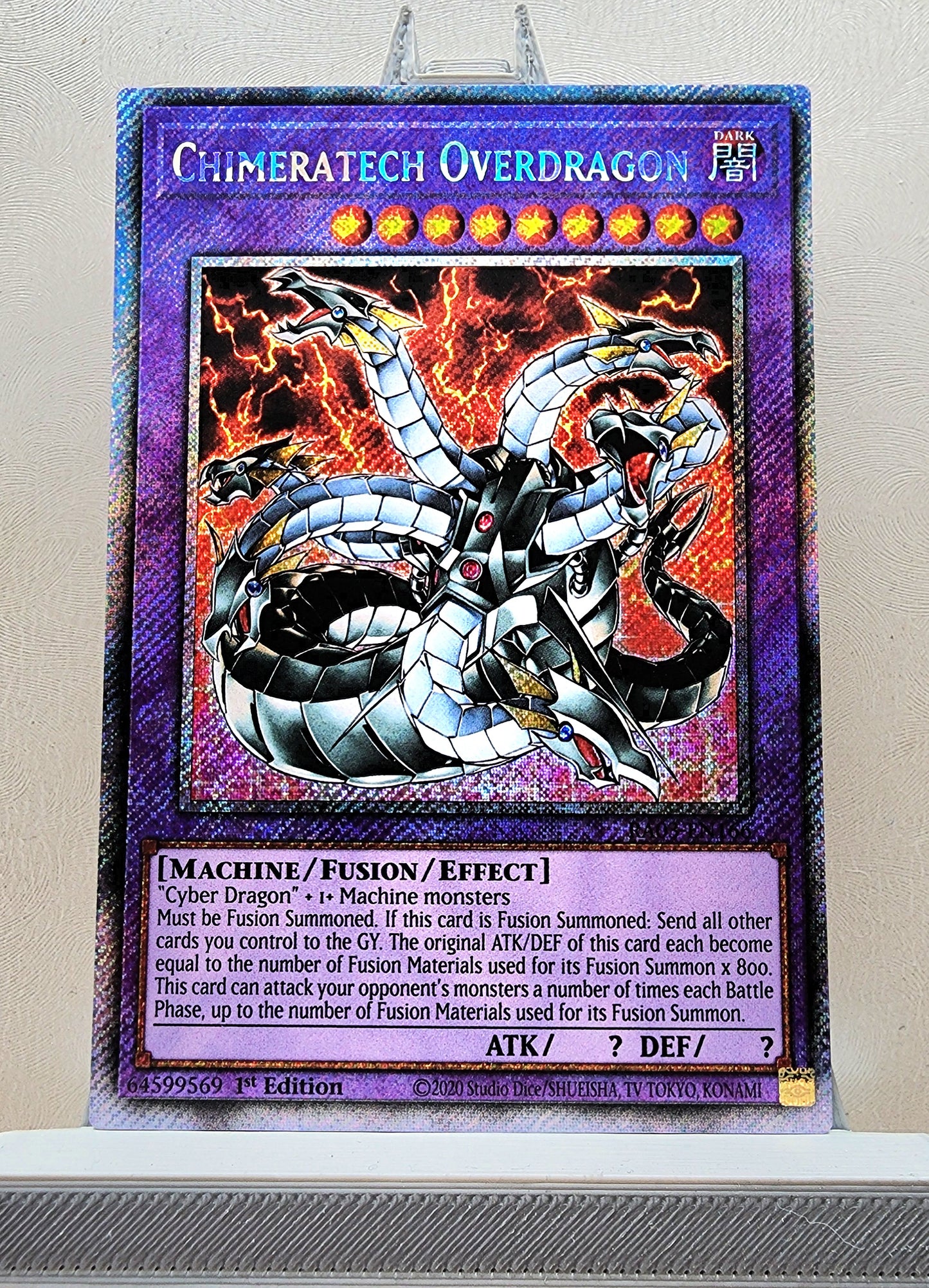 Yugioh! 1x Chimeratech Overdragon (RA03 - Platinum Secret Rare) 1st Edition