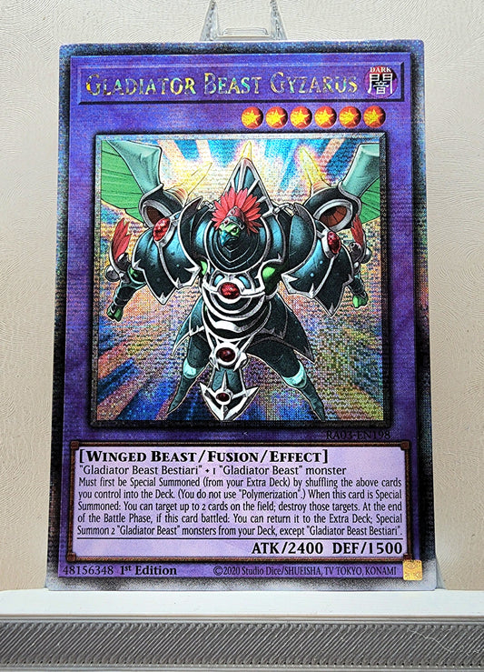 Yugioh! 1x Gladiator Beast Gyzarus (RA03 - Quarter Century Secret Rare) 1st Edition