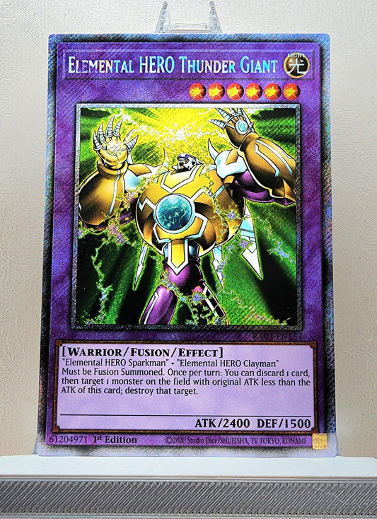 Yugioh! 1x Elemental HERO Thunder Giant (RA03 - Platinum Secret Rare) 1st Edition