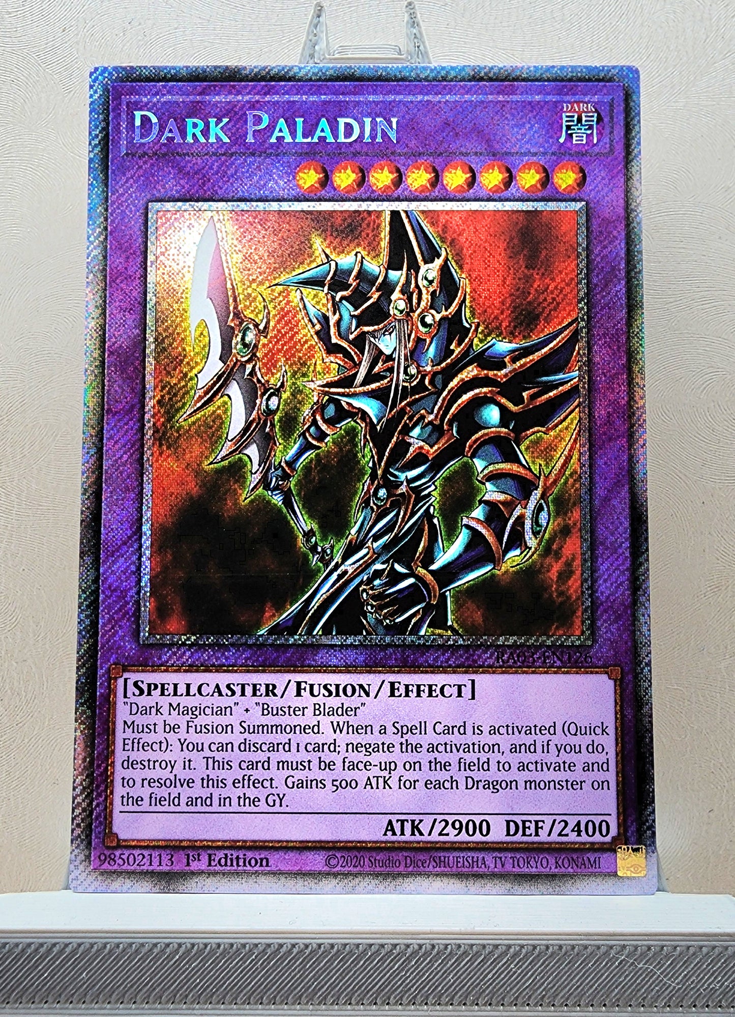 Yugioh! 1x Dark Paladin (RA03 - Platinum Secret Rare) 1st Edition