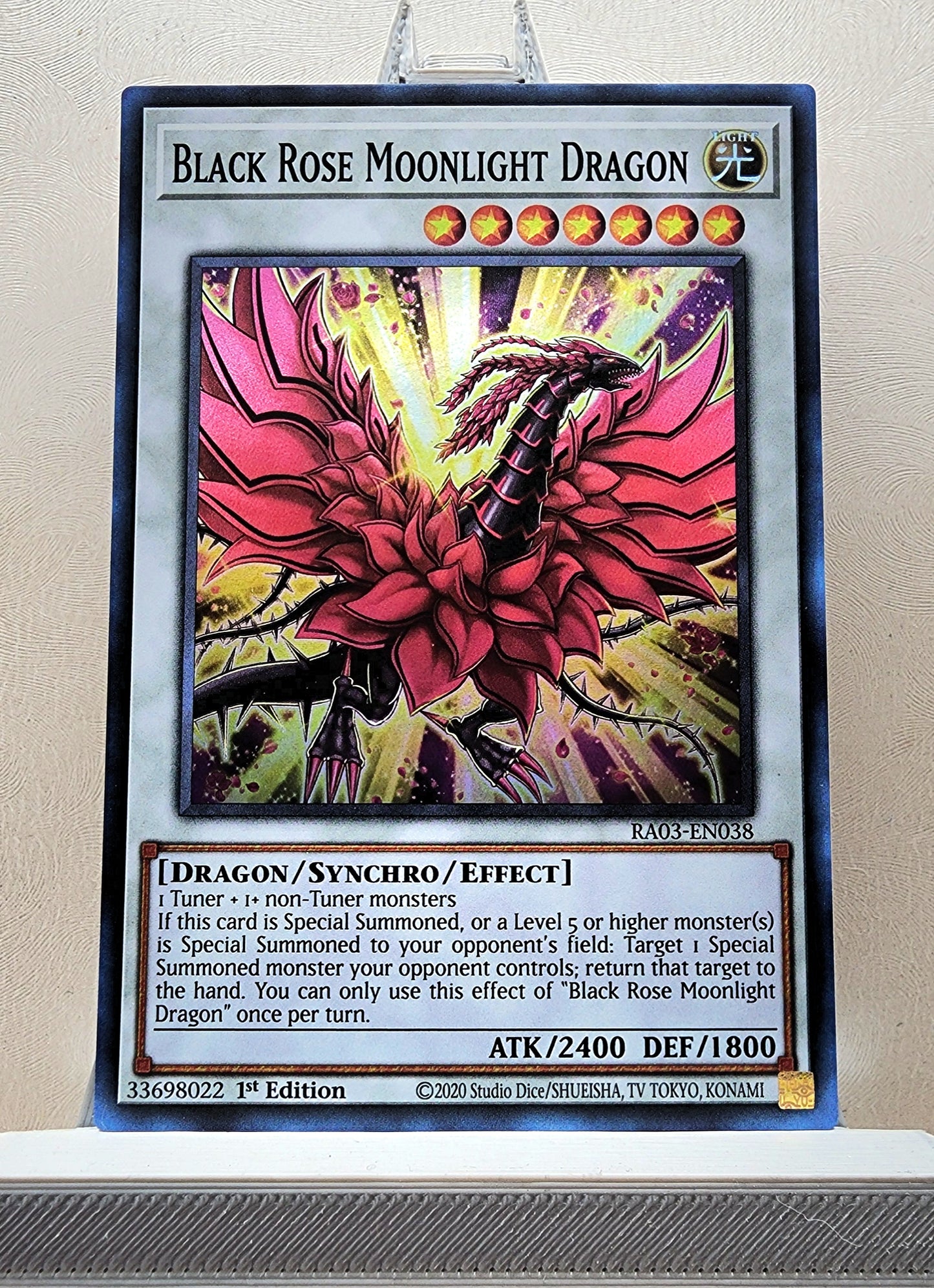 Yugioh! 1x Black Rose Moonlight Dragon (RA03 - Super Rare) 1st Edition