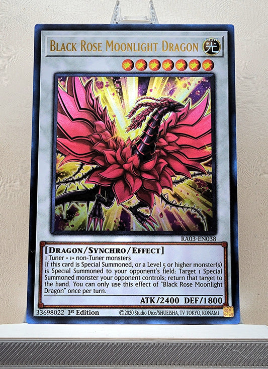 Yugioh! 1x Black Rose Moonlight Dragon (RA03 - Ultra Rare) 1st Edition