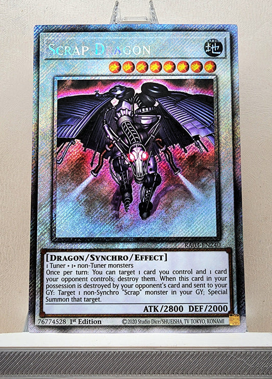 Yugioh! 1x Scrap Dragon (RA03 - Platinum Secret Rare) 1st Edition