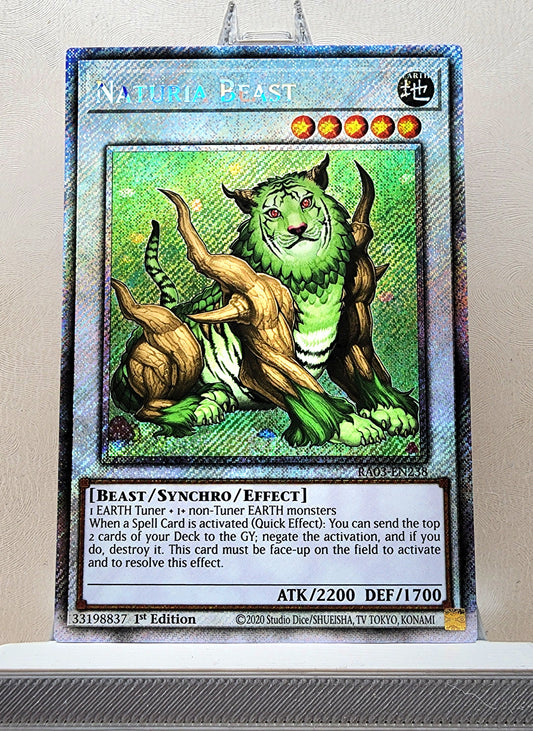 Yugioh! 1x Naturia Beast (RA03 - Platinum Secret Rare) 1st Edition