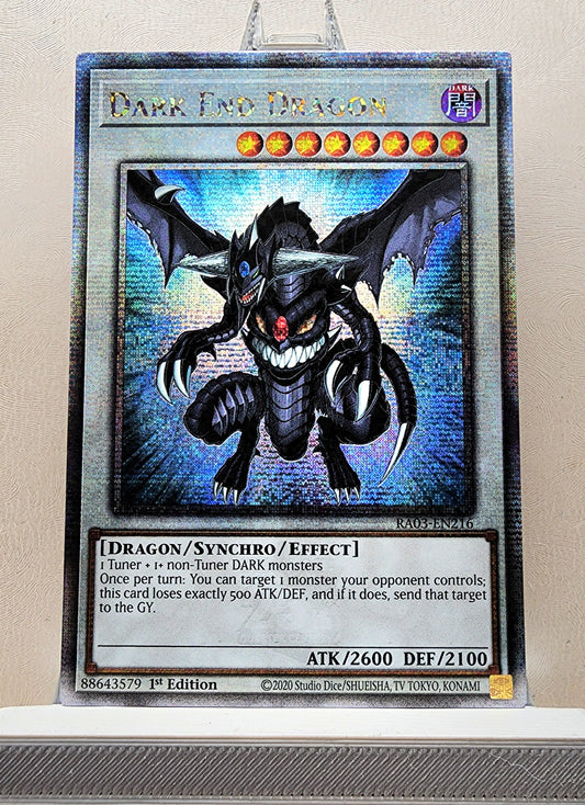 Yugioh! 1x Dark End Dragon (RA03 - Quarter Century Secret Rare) 1st Edition