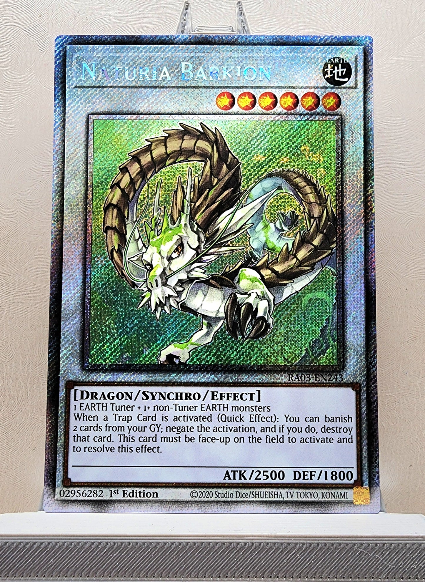 Yugioh! 1x Naturia Barkion (RA03 - Platinum Secret Rare) 1st Edition