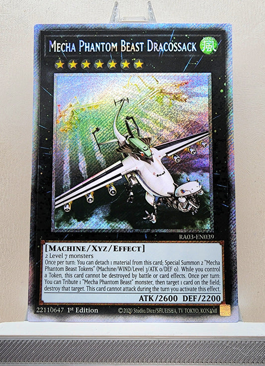 Yugioh! 1x Mecha Phantom Beast Dracossack (RA03 - Platinum Secret Rare) 1st Edition