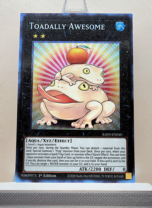 Yugioh! 1x Toadally Awesome (RA03 - Prismatic Collectors Rare) 1st Edition