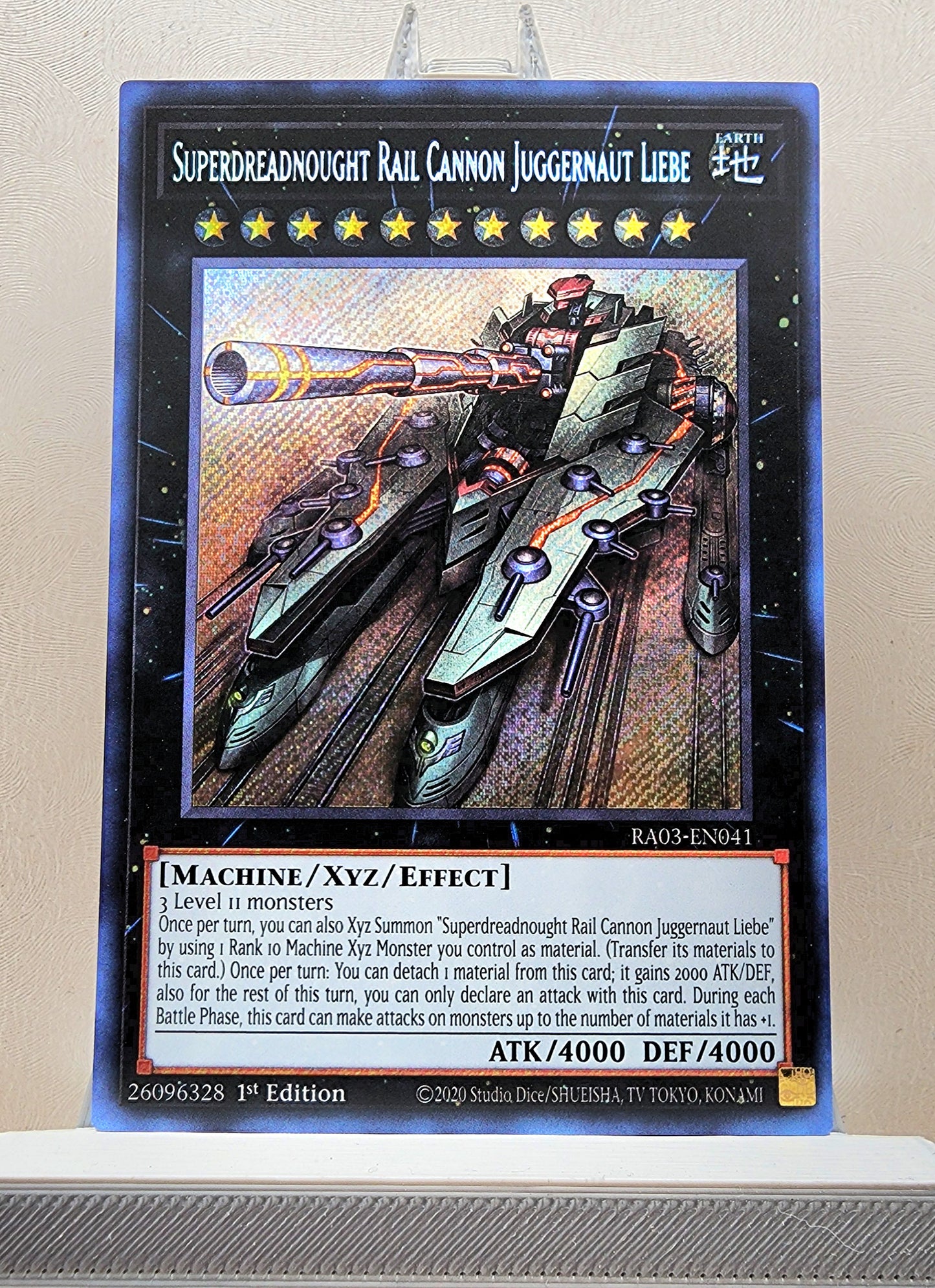 Yugioh! 1x Superdreadnought Rail Cannon Juggernaut Liebe (RA03 - Secret Rare) 1st Edition