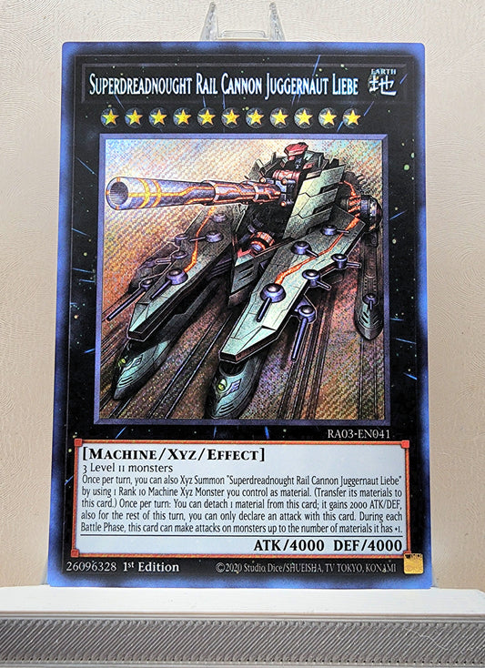 Yugioh! 1x Superdreadnought Rail Cannon Juggernaut Liebe (RA03 - Secret Rare) 1st Edition