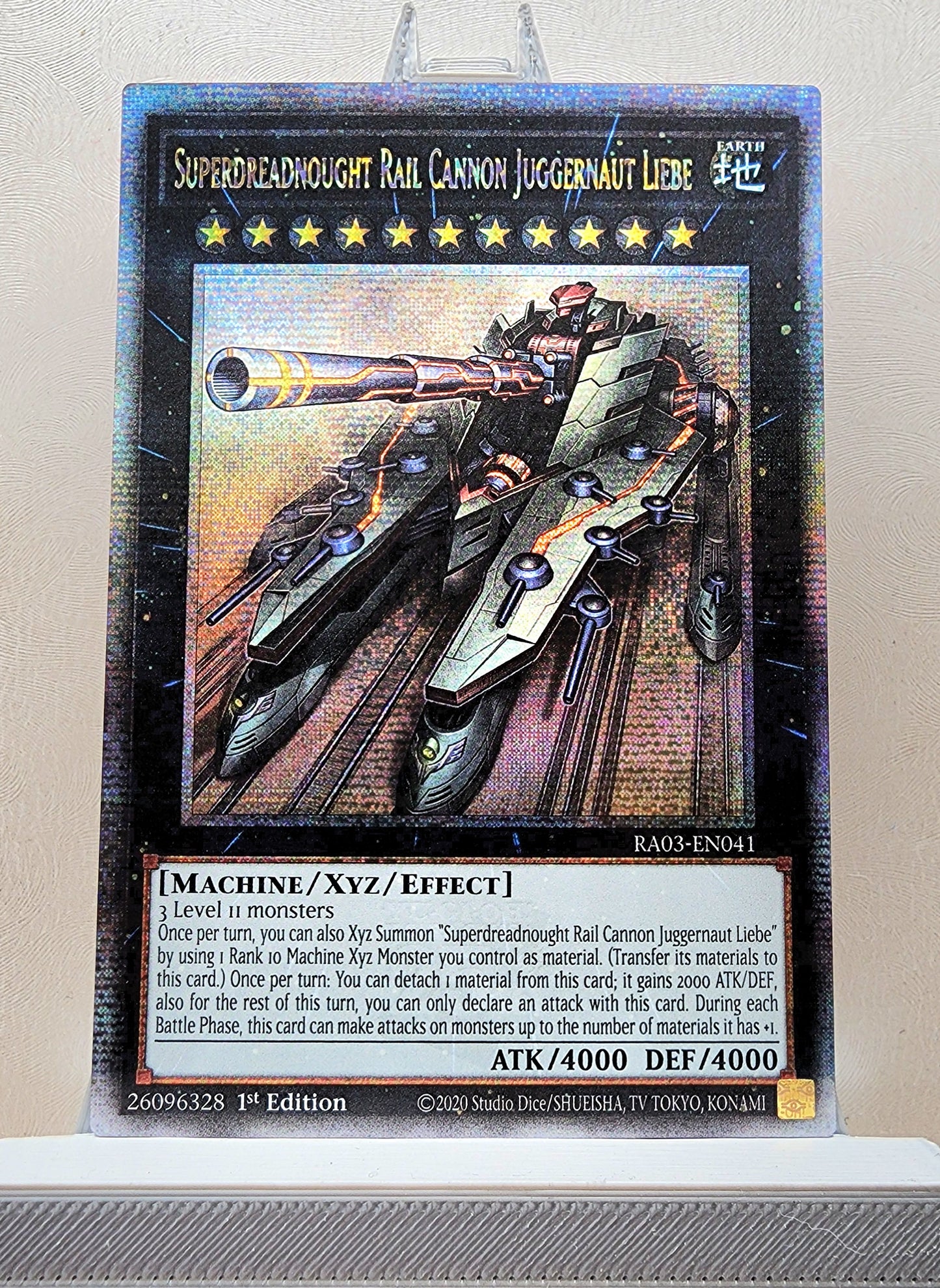 Yugioh! 1x Superdreadnought Rail Cannon Juggernaut Liebe (RA03 - Quarter Century Secret Rare) 1st Edition