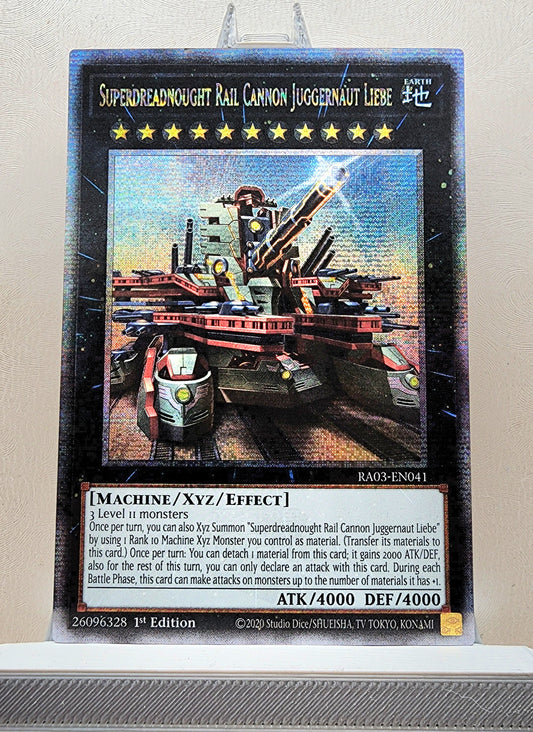 Yugioh! 1x Superdreadnought Rail Cannon Juggernaut Liebe Alt Art (RA03 - Quarter Century Secret Rare) 1st Edition