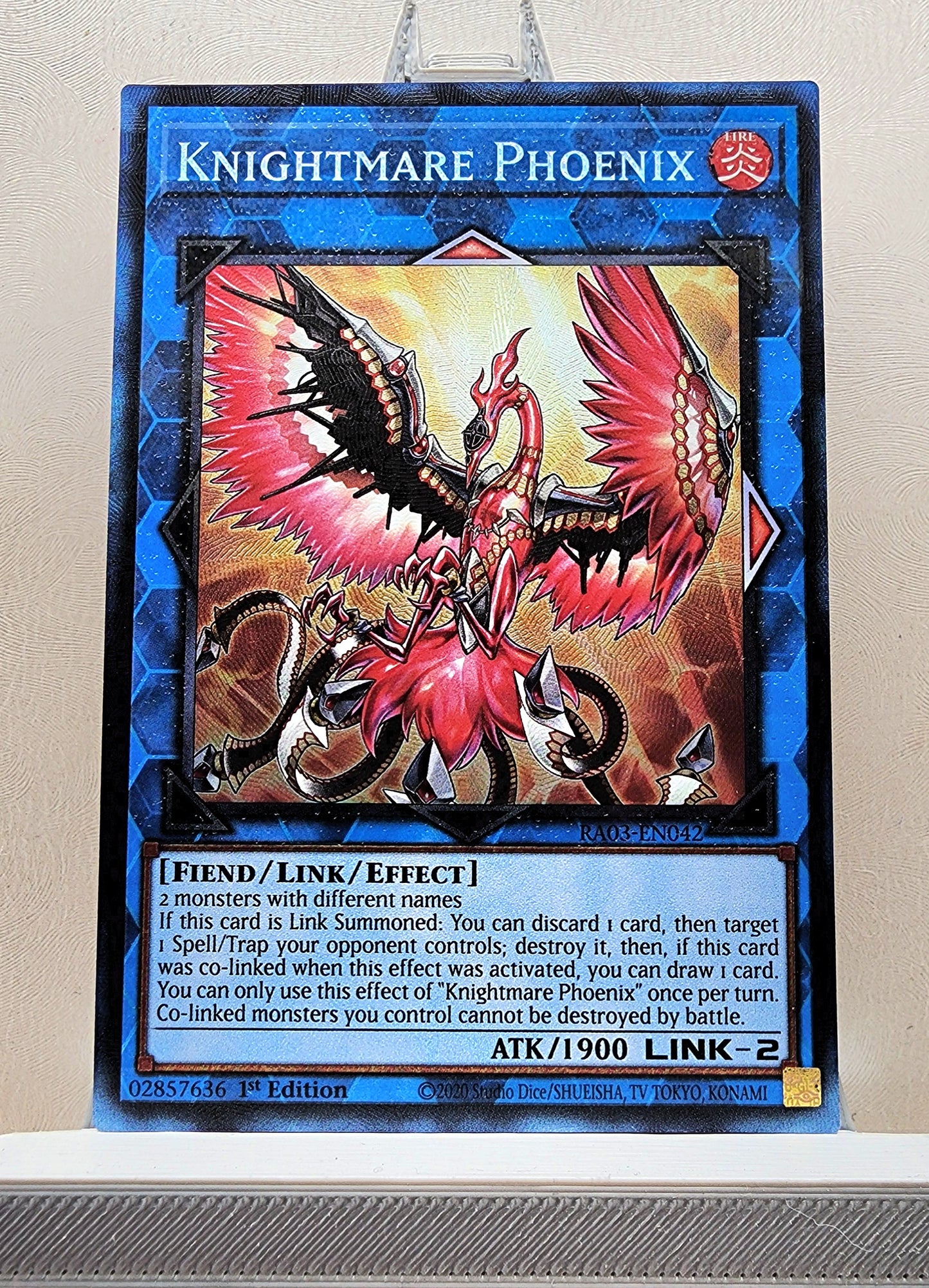 Yugioh! 1x Knightmare Phoenix (RA03 - Prismatic Collectors Rare) 1st Edition