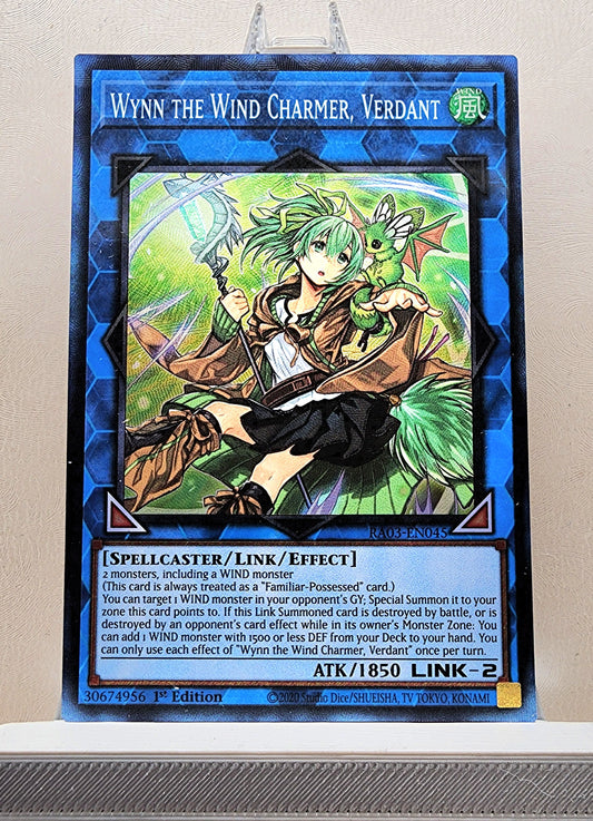 Yugioh! 1x Wynn the Wind Charmer, Verdant (RA03 - Prismatic Collectors Rare) 1st Edition