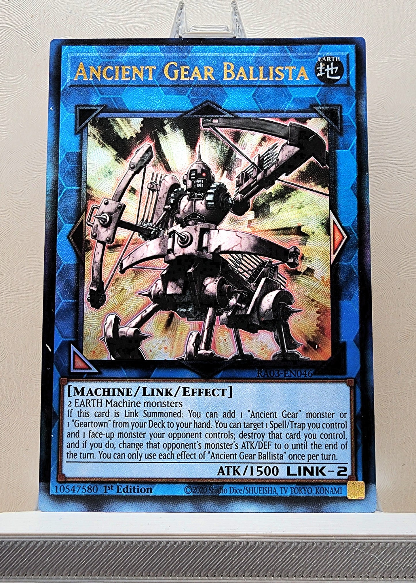 Yugioh! 1x Ancient Gear Ballista (RA03 - Prismatic Ultimate Rare) 1st Edition