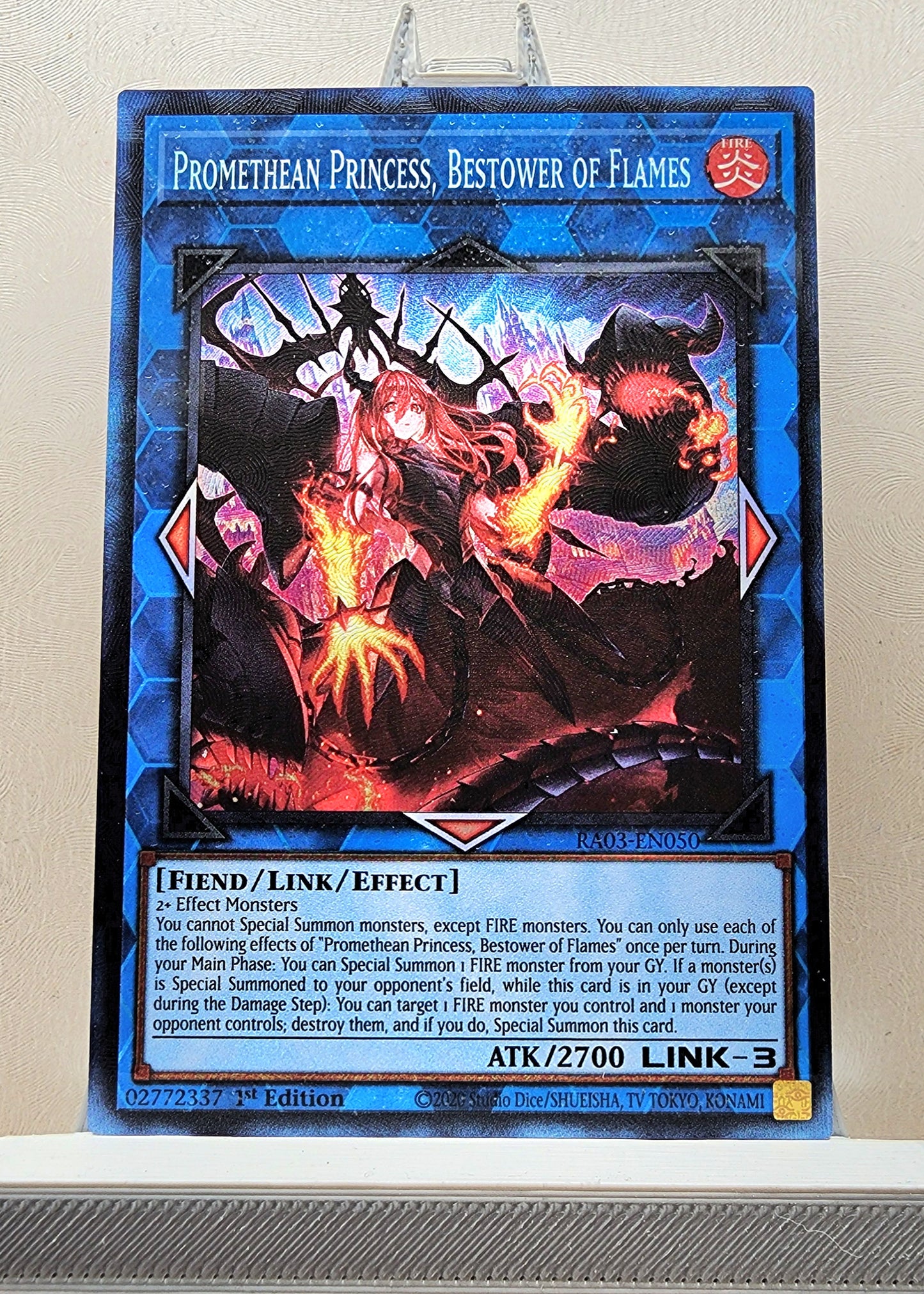 Yugioh! 1x Promethean Princess, Bestower of Flames (RA03 - Prismatic Collectors Rare) 1st Edition