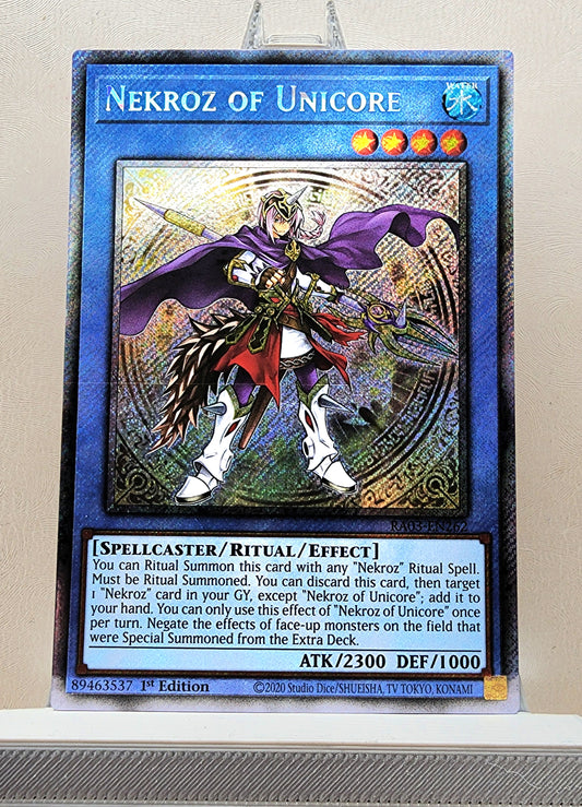 Yugioh! 1x Nekroz of Unicore (RA03 - Platinum Secret Rare) 1st Edition