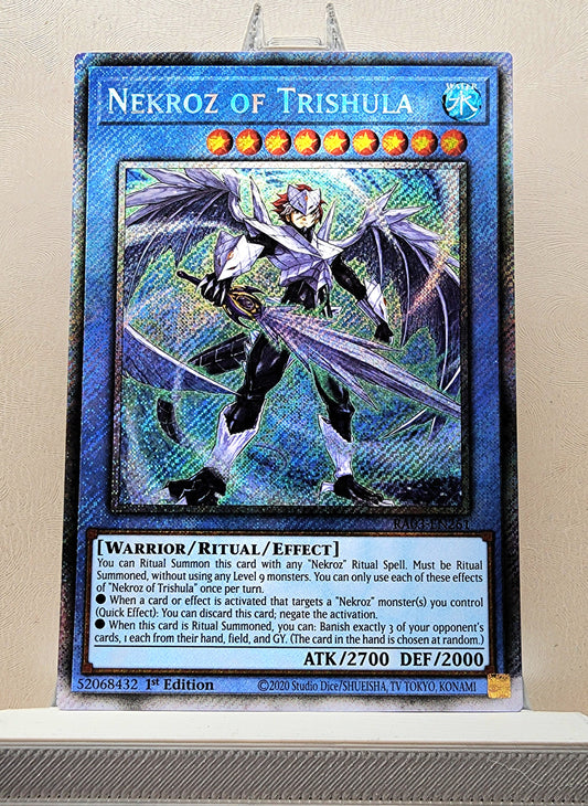 Yugioh! 1x Nekroz of Trishula (RA03 - Platinum Secret Rare) 1st Edition