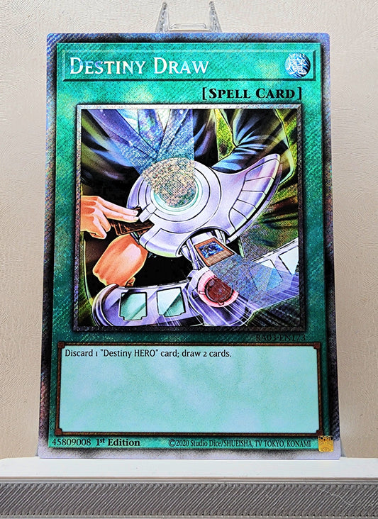 Yugioh! 1x Destiny Draw (RA03 - Platinum Secret Rare) 1st Edition