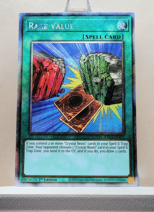 Yugioh! 1x Rare Value (RA03 - Platinum Secret Rare) 1st Edition