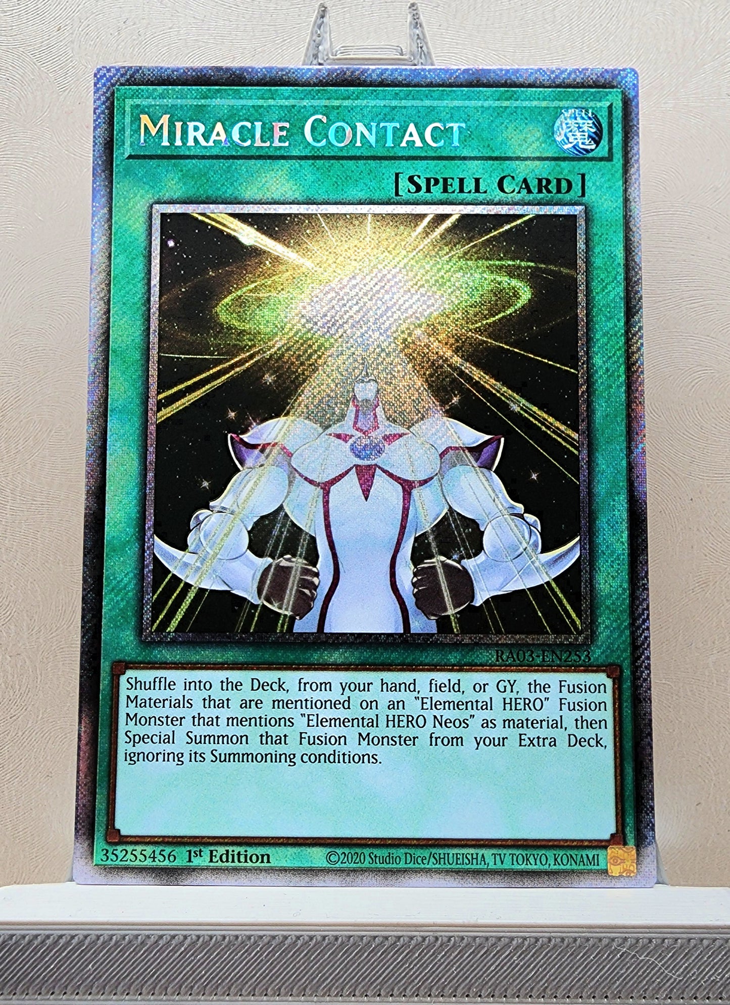 Yugioh! 1x Miracle Contact (RA03 - Platinum Secret Rare) 1st Edition