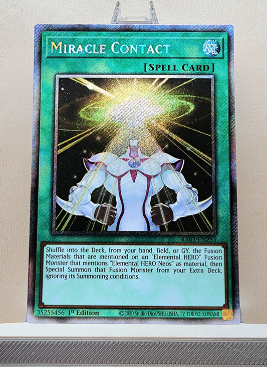 Yugioh! 1x Miracle Contact (RA03 - Platinum Secret Rare) 1st Edition