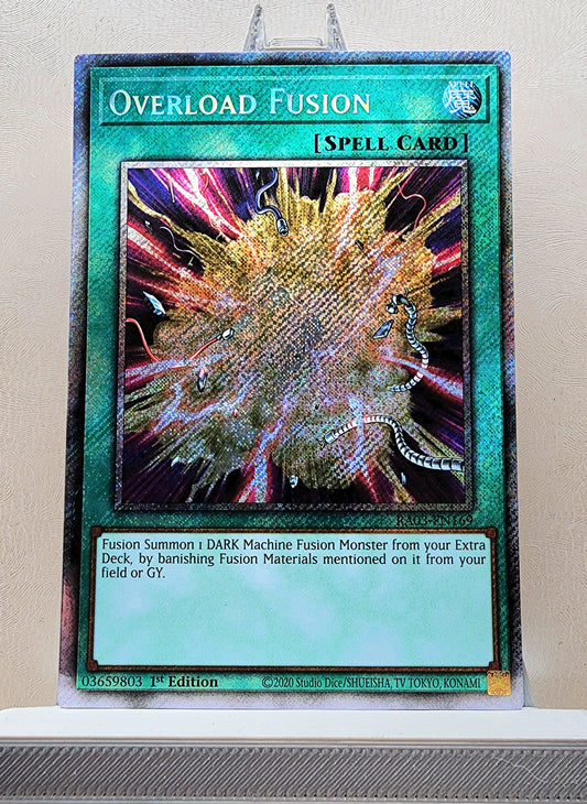 Yugioh! 1x Overload Fusion (RA03 - Platinum Secret Rare) 1st Edition