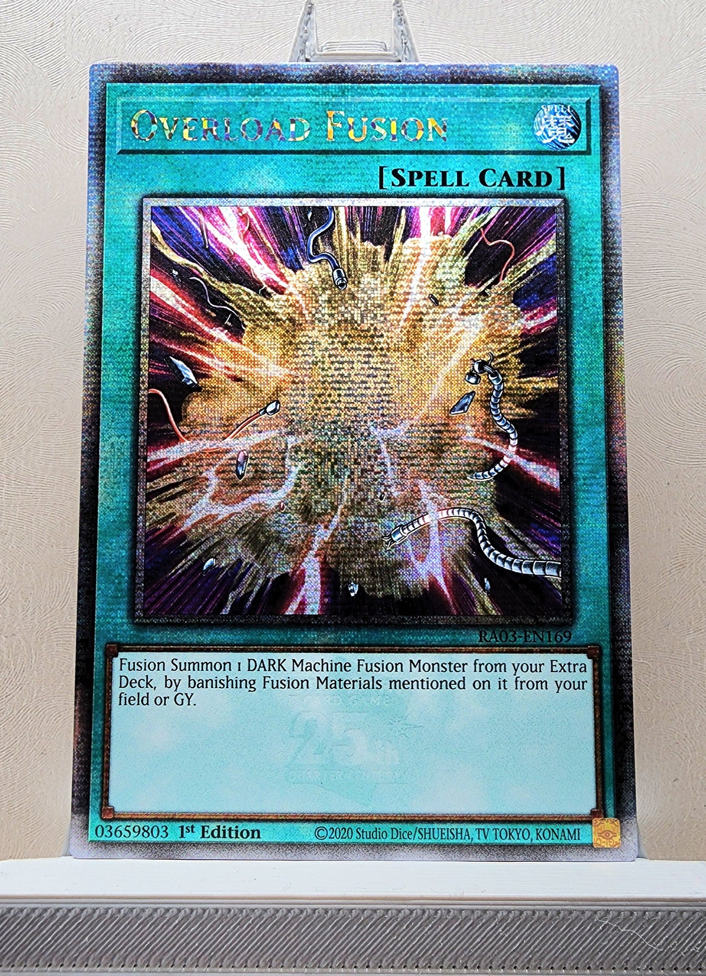 Yugioh! 1x Overload Fusion (RA03 - Quarter Century Secret Rare) 1st Edition