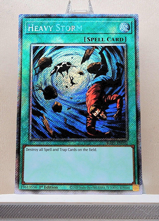 Yugioh! 1x Heavy Storm (RA03 - Platinum Secret Rare) 1st Edition