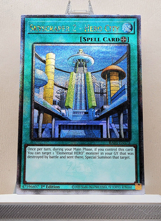 Yugioh! 1x Skyscraper 2 - Hero City (RA03 - Quarter Century Secret Rare) 1st Edition