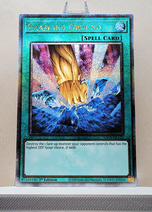 Yugioh! 1x Smashing Ground (RA03 - Quarter Century Secret Rare) 1st Edition