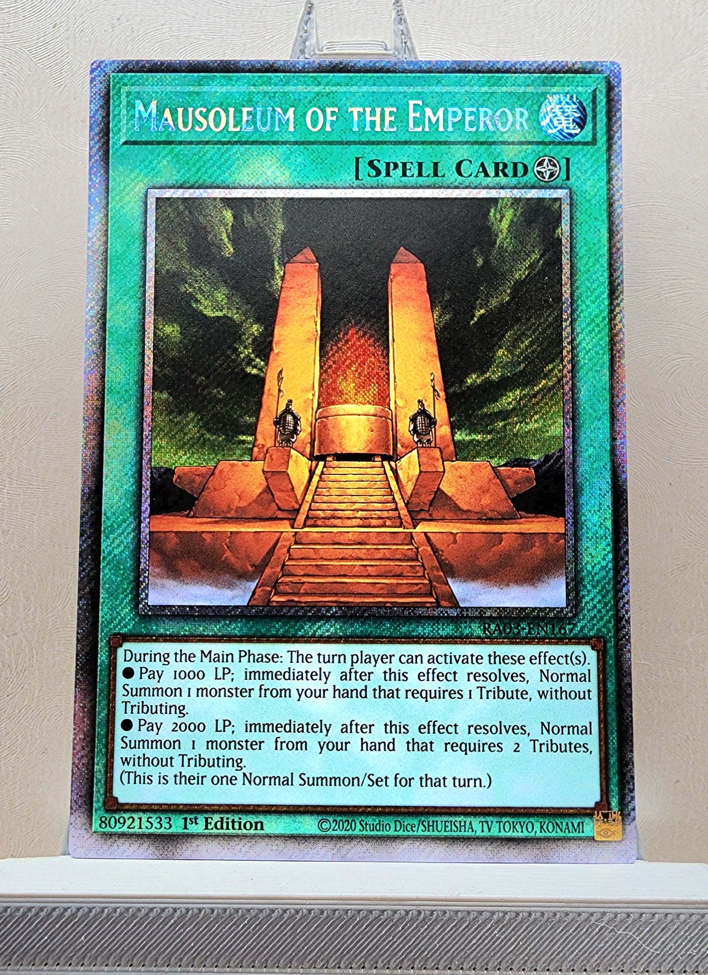 Yugioh! 1x Mausoleum of the Emperor (RA03 - Platinum Secret Rare) 1st Edition