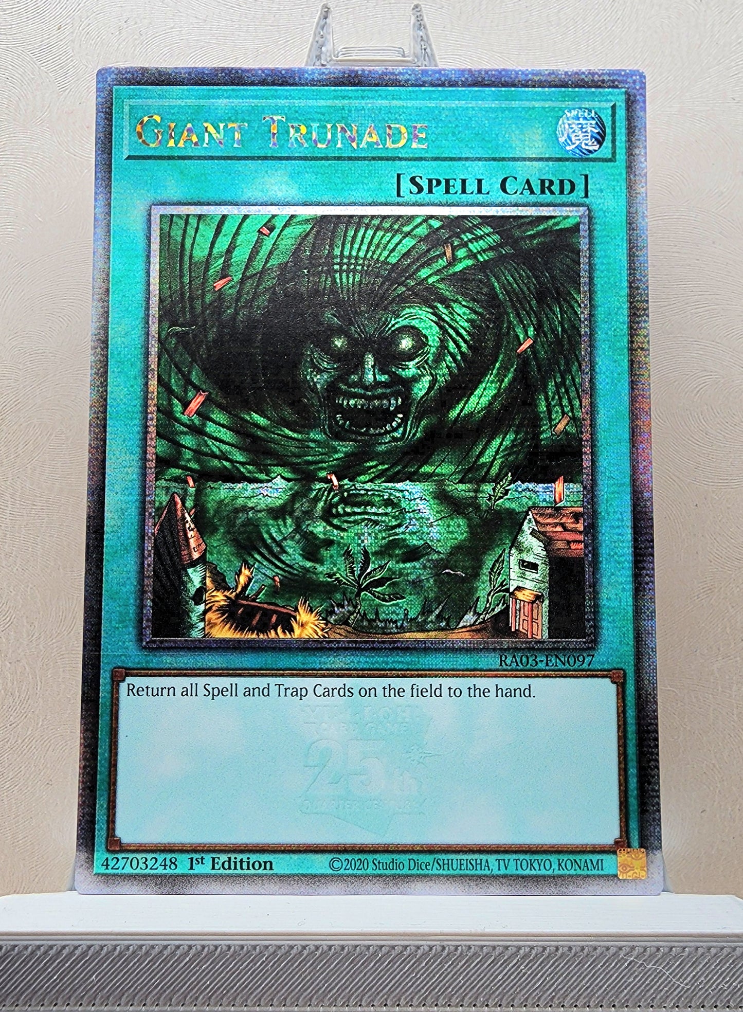 Yugioh! 1x Giant Trunade (RA03 - Quarter Century Secret Rare) 1st Edition