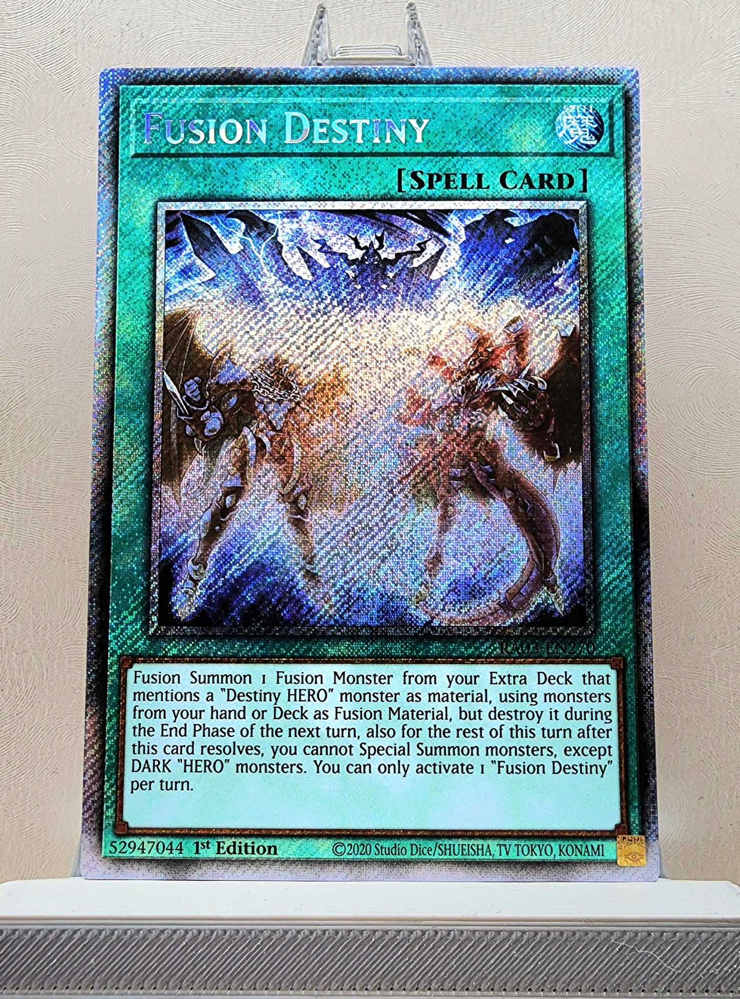 Yugioh! 1x Fusion Destiny (RA03 - Platinum Secret Rare) 1st Edition