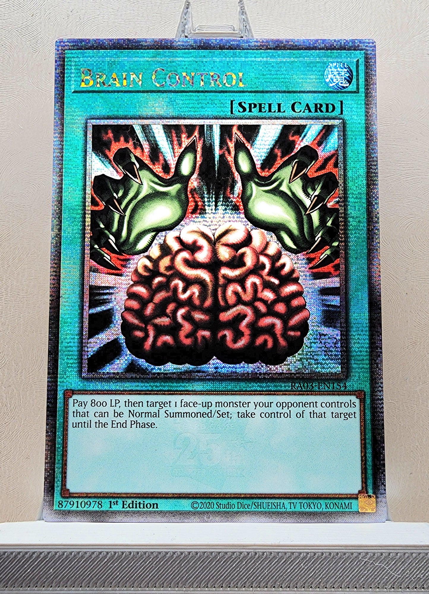 Yugioh! 1x Brain Control (RA03 - Quarter Century Secret Rare) 1st Edition