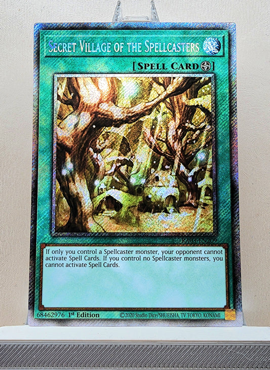 Yugioh! 1x Secret Village of the Spellcasters (RA03 - Platinum Secret Rare) 1st Edition