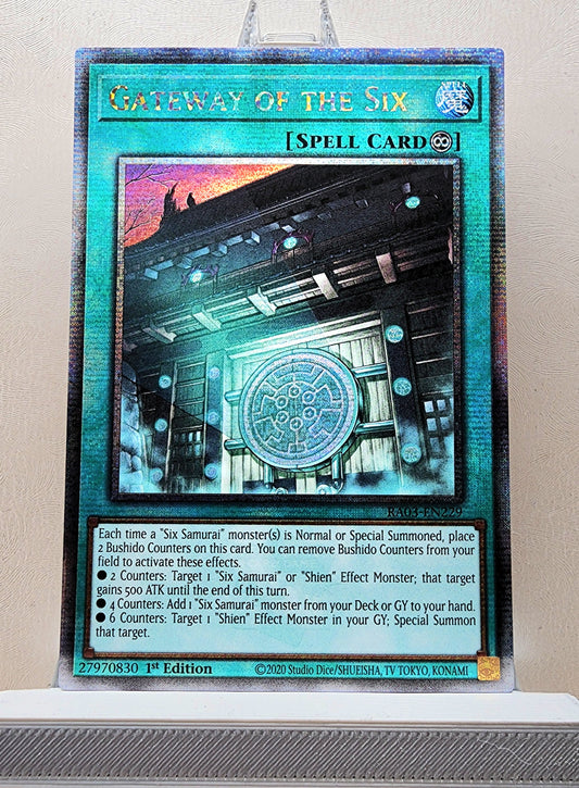 Yugioh! 1x Gateway of the Six (RA03 - Quarter Century Secret Rare) 1st Edition