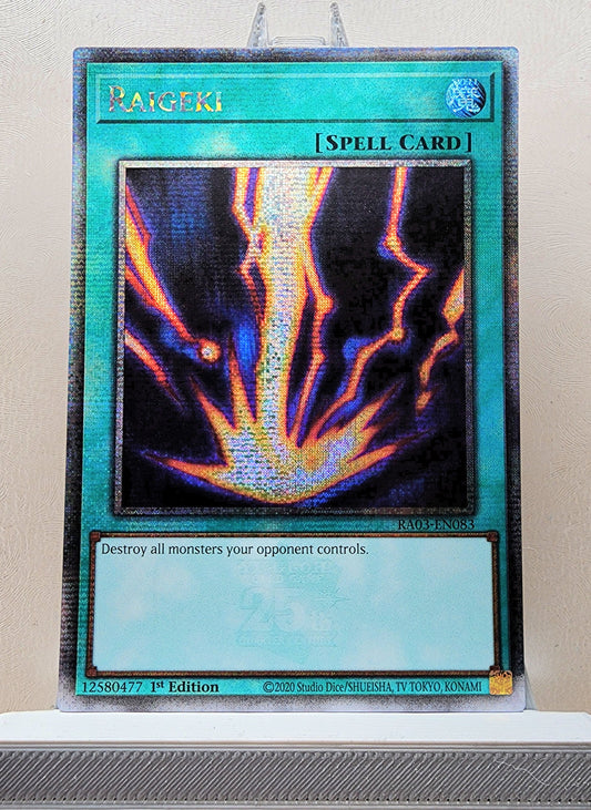 Yugioh! 1x Raigeki (RA03 - Quarter Century Secret Rare) 1st Edition