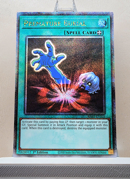 Yugioh! 1x Premature Burial (RA03 - Quarter Century Secret Rare) 1st Edition