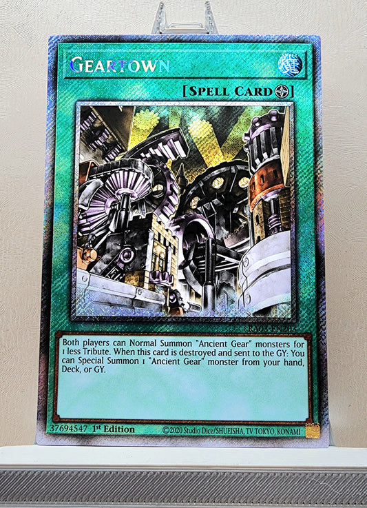 Yugioh! 1x Geartown (RA03 - Platinum Secret Rare) 1st Edition