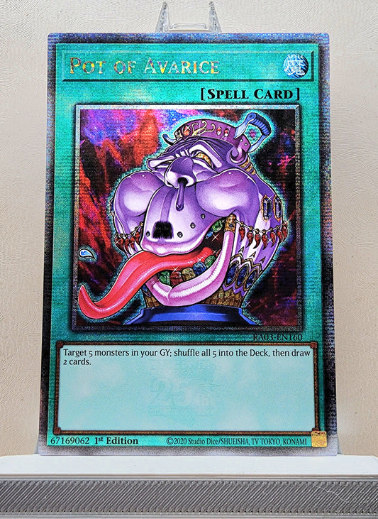 Yugioh! 1x Pot of Avarice (RA03 - Quarter Century Secret Rare) 1st Edition