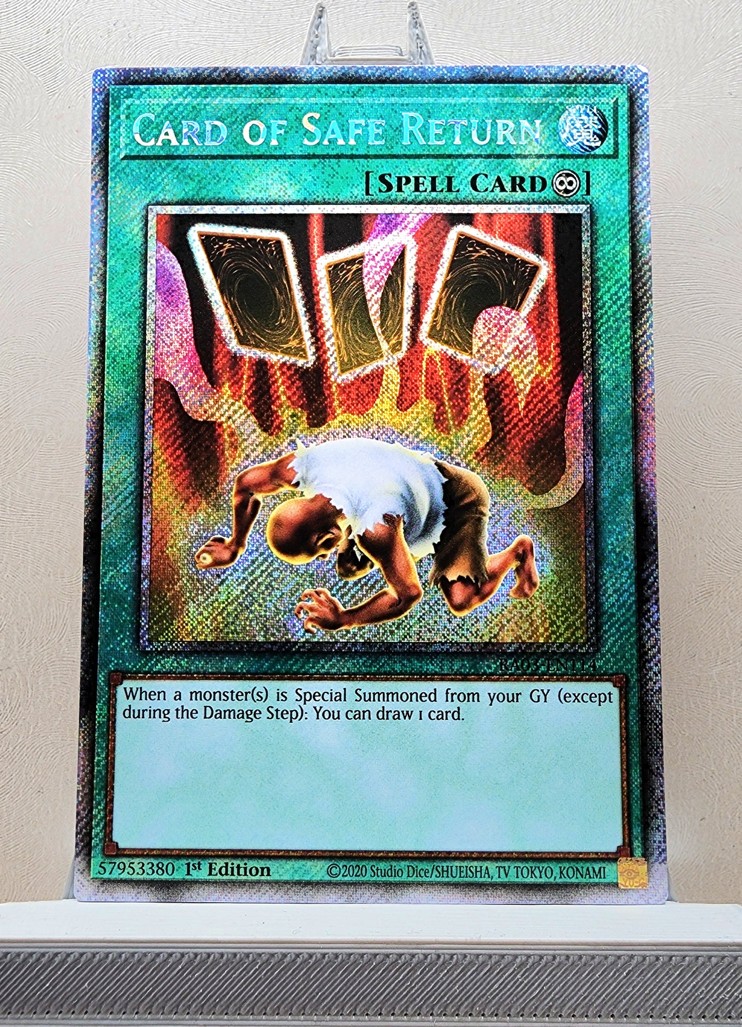 Yugioh! 1x Card of Safe Return (RA03 - Platinum Secret Rare) 1st Edition