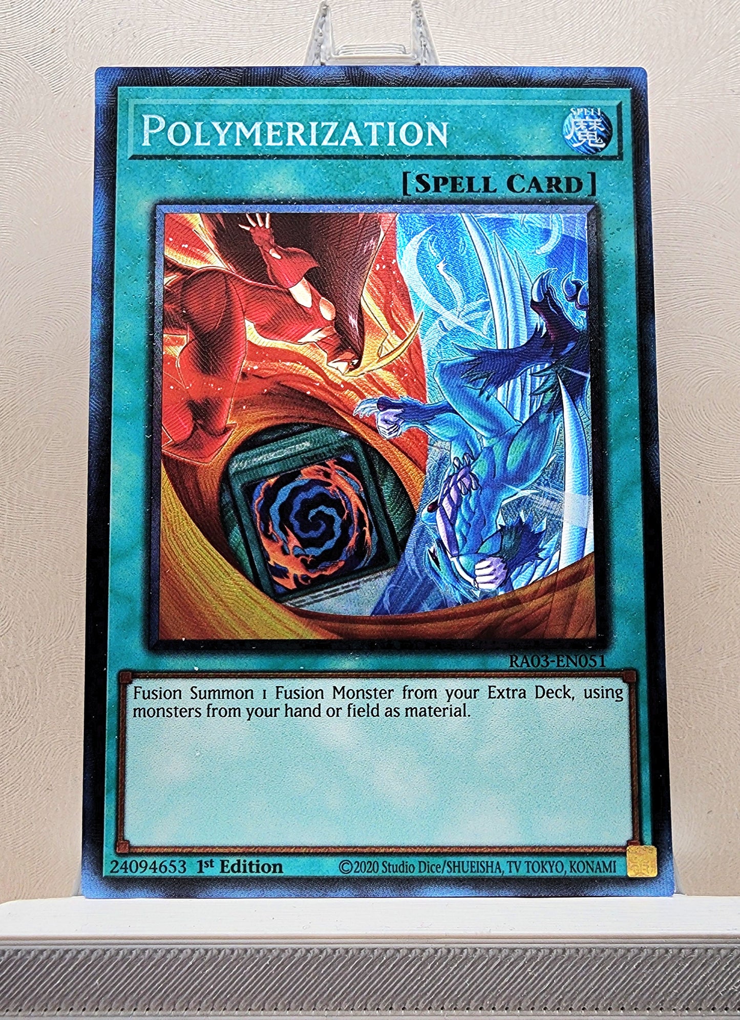 Yugioh! 1x Polymerization Hero Art (RA03 - Prismatic Collectors Rare) 1st Edition