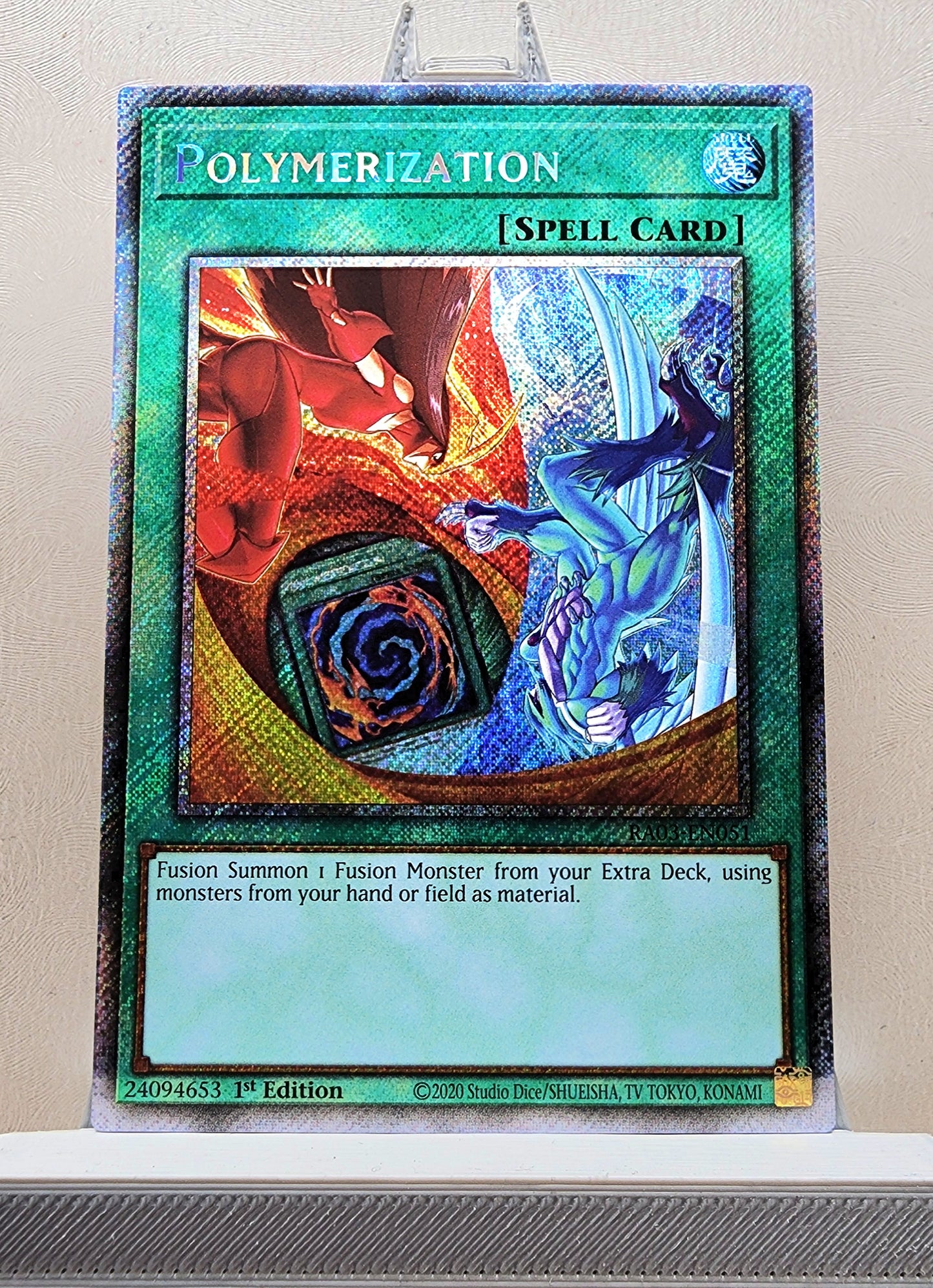 Yugioh! 1x Polymerization Hero Art (RA03 - Platinum Secret Rare) 1st Edition