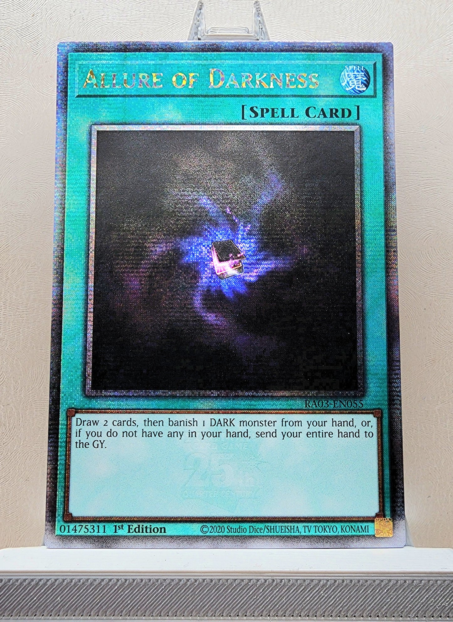 Yugioh! 1x Allure of Darkness (RA03 - Quarter Century Secret Rare) 1st Edition