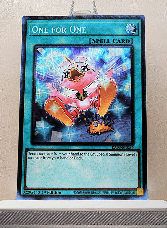 Yugioh! 1x One for One Alt Art (RA03 - Prismatic Collectors Rare) 1st Edition