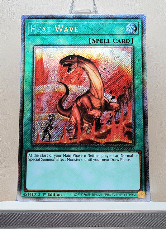 Yugioh! 1x Heat Wave (RA03 - Platinum Secret Rare) 1st Edition