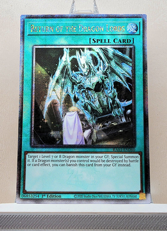 Yugioh! 1x Return of the Dragon Lords (RA03 - Quarter Century Secret Rare) 1st Edition